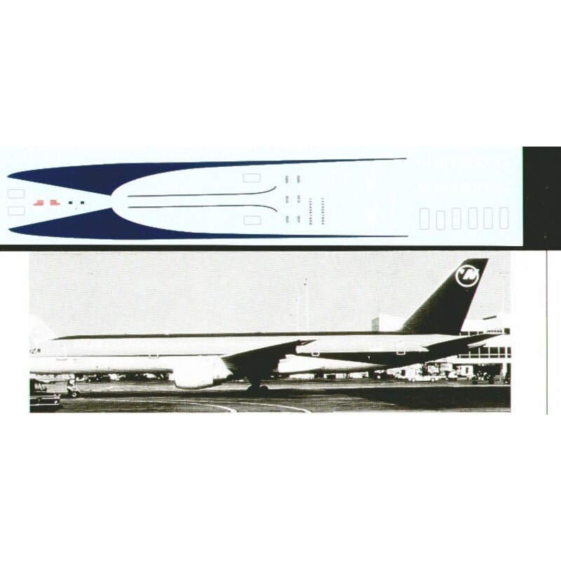 Decalcomania Douglas DC-9-50 NORTHWEST 1995 Experimental 1995 Lt Grey Scheme