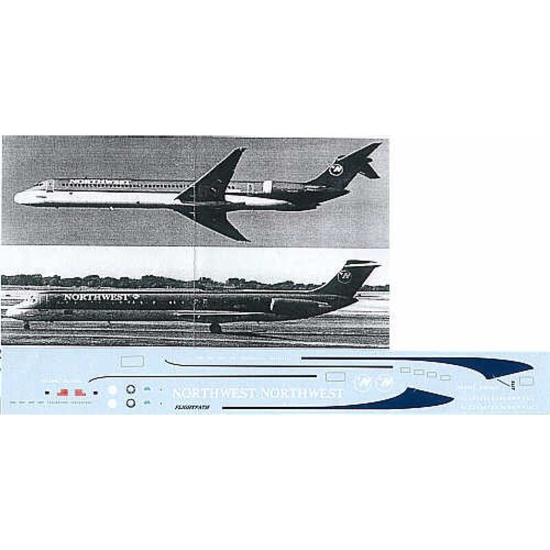 Decalcomania McDonnell Douglas MD-80 NORTHWEST Current