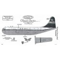 Decalcomania Boeing B377 Stratocruiser BOAC final scheme Blue tail all regis