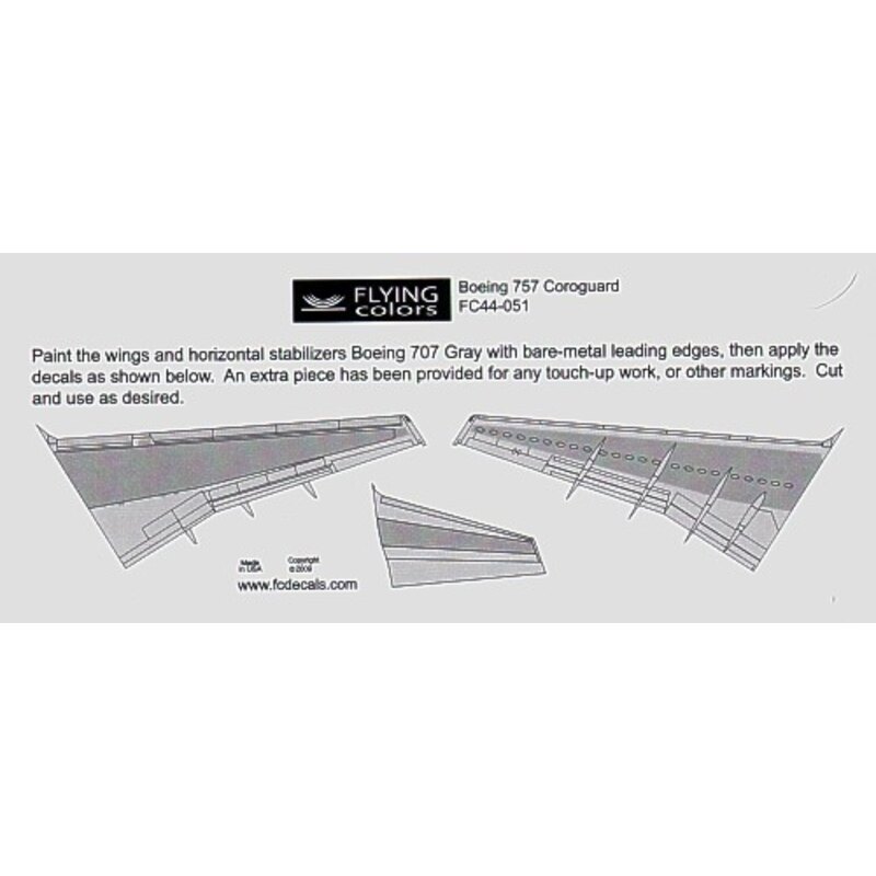Decalcomania Boeing 757 corrogard x 2