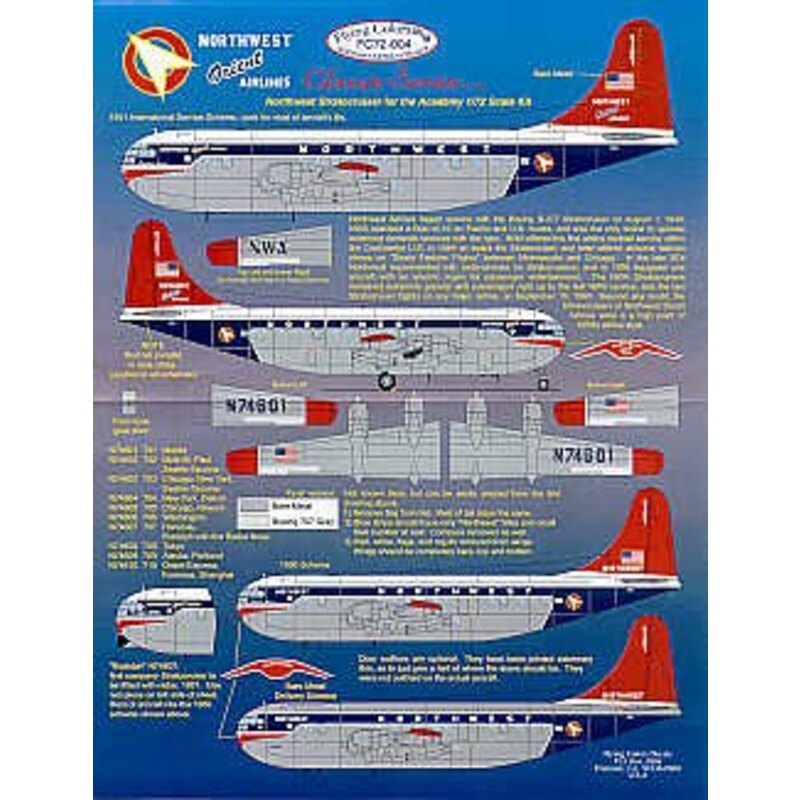 Decalcomania Stratocruiser NORTHWEST