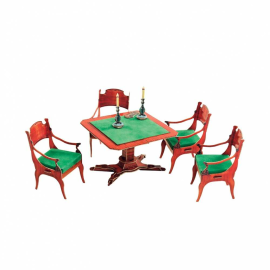 Modello di cartone Tavolo da gioco e sedie