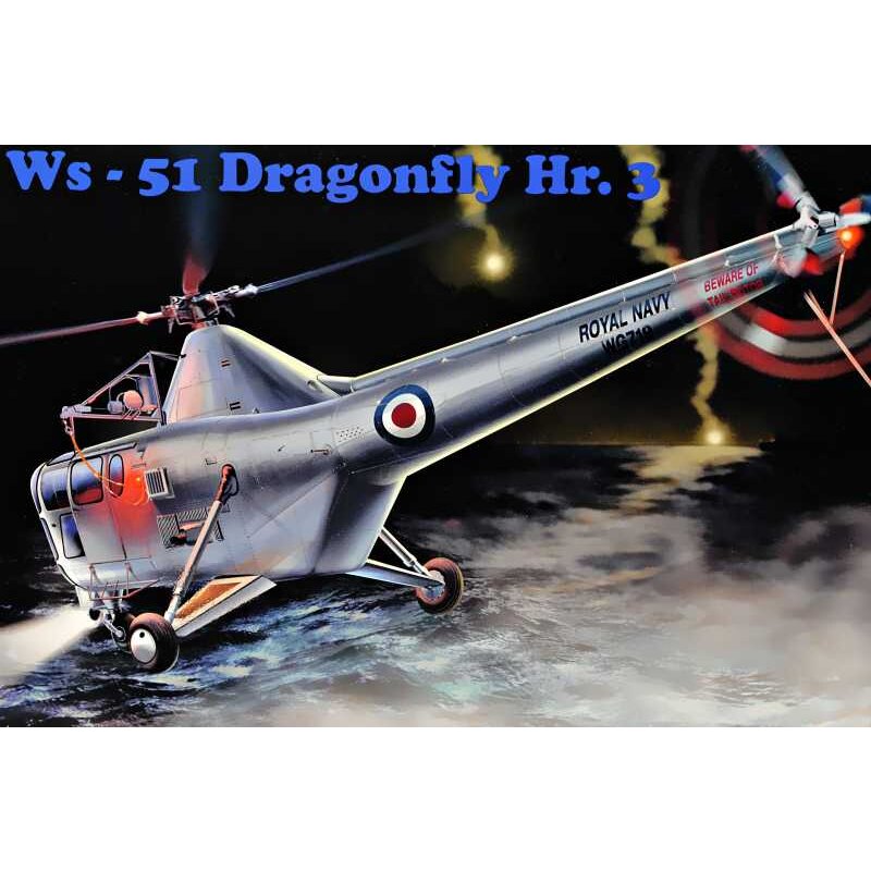 Westland WS-51 Dragonfly Hr.3 Il set include: 4 sprues con parts1 decal (sticker) 2 frame di plastica trasparente (baldacchino) 