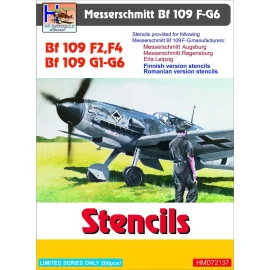 Decalcomania Messerschmitt Bf-109F-2 / Bf-109F-4 / Bf-109G-1 - Stencil Bf-109G-6 (set per 3 produttori diversi di a / c + Finlan