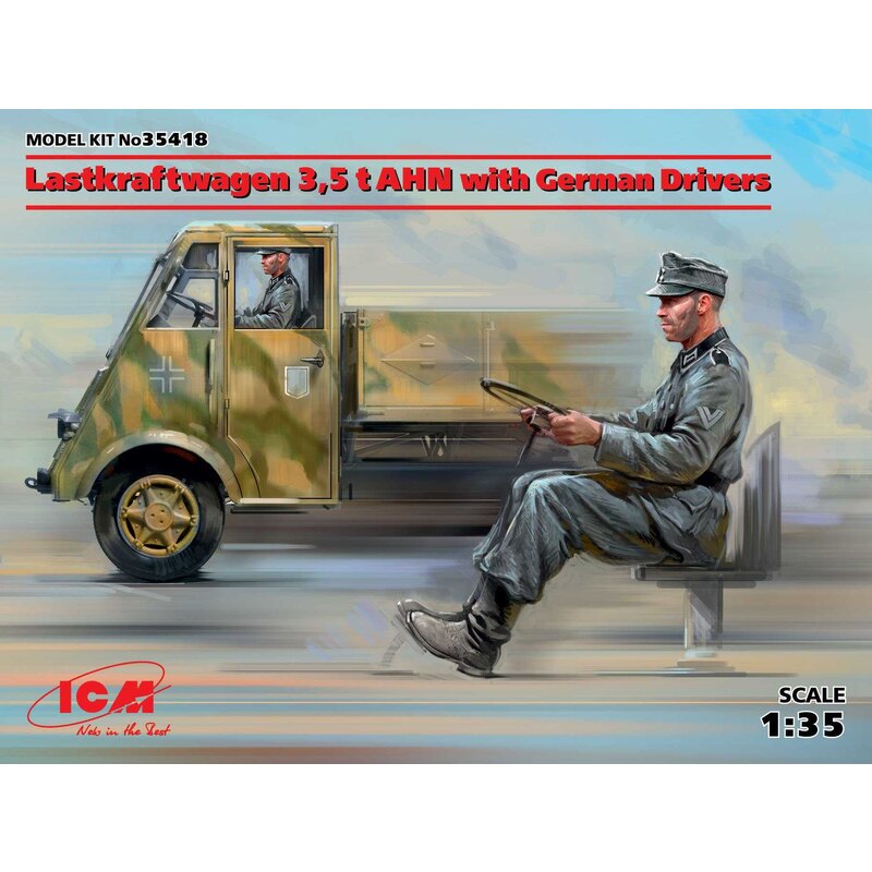 Lastkraftwagen 3,5 t AHN con driver tedeschi LIMITED EDITION !!! Il set include il kit LastKraftwagen 3,5 t AHN e anche