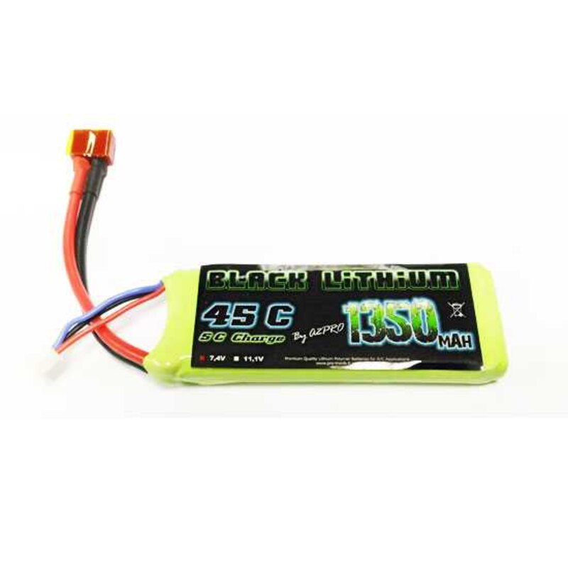 Battery LiPo Black Lithium 1350mAh 45C 2S