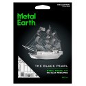 Barche di MetalEarth: BOAT PIRATE THE PEARL NERO 9.91x7.92x1.78cm, modello in metallo 3D con 2 fogli, su carta 12x17cm, 14+