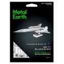 MetalEarth Aviation: SR-71 BLACKBIRD 10.1x5.2x3cm, modello 3D in metallo con 1 foglio, su carta 12x17cm, 14+