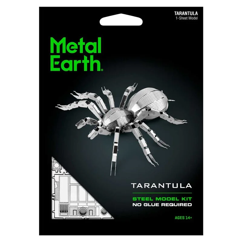 MetalEarth Insetti: TARANTULE 6.93x8.52x1.78cm, modello in metallo 3D con 1 foglio, su carta 12x17cm, 14+