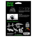 MetalEarth Music: SET OF BATTERY 8.2x5.5x5.2cm, modello in metallo 3D con 2 fogli, su carta 12x17cm, 14+