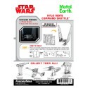 MetalEarth: STAR WARS (EP7) KYLO REN'S COMMAND SHUTTLE 5.08x8.89x10.16cm, modello in metallo 3D con 2 fogli, su carta 12x17cm, 1