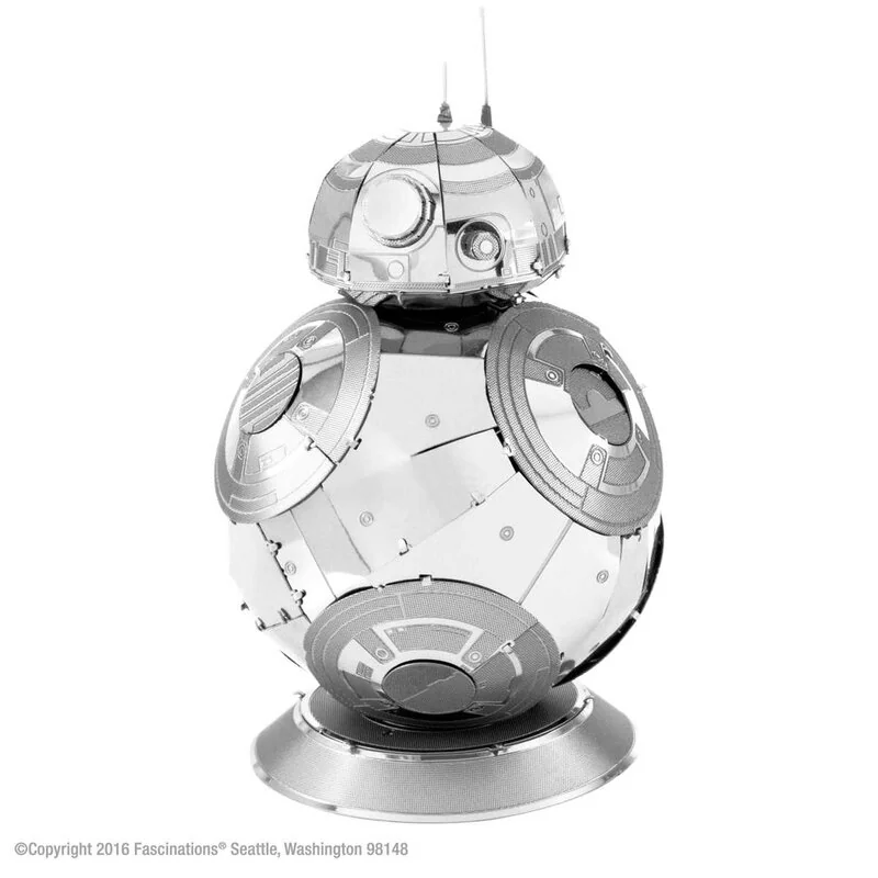 MetalEarth: STAR WARS (EP7) BB8, modello metallico 3D con 2 fogli, su carta 12x17cm, 14+