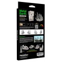 MetalEarth: ICONX - PIRATE BOAT THE PEARL NERO 14.61x4.45x11.43cm, modello in metallo 3D con 2 fogli, in scatola 13,5x22x2cm, 14