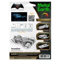 DA-5061375 MetalEarth: BATMAN vs SUPERMAN / BATMOBILE, modello in metallo 3D con 2 fogli, su carta 12x17cm, 14+
