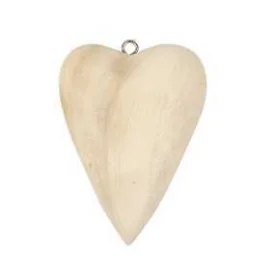 Cuore, misura 11,5x8,5x3 cm, legno misto, 1pz