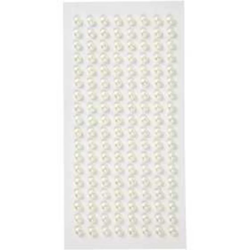 Mezze perle, bianco, diam: 5 mm, 144pz