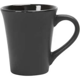 Tazza, H: 10 cm, diam: 5,9-8,7 cm, nero, 1pz