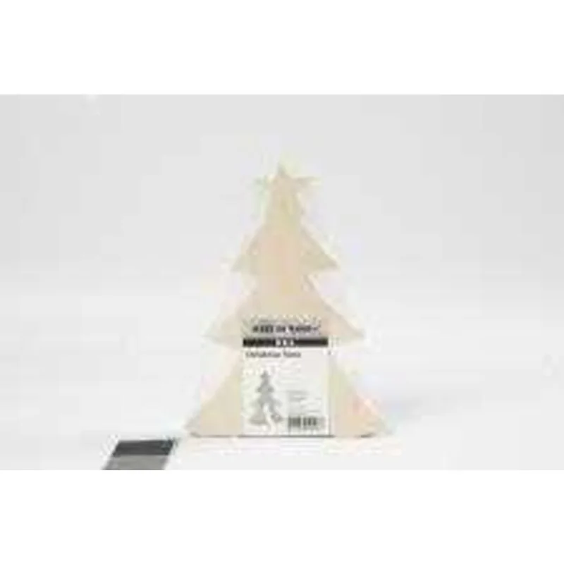 Figura 2 in1, alberi di Natale, H: 8+20 cm, l: 6,5+14,5 cm, compensato, 1set, P 2 cm