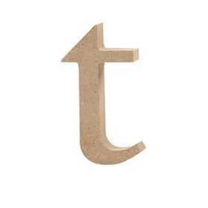 Lettera, t, H: 10 cm, spess. 2 cm, MDF, 1pz