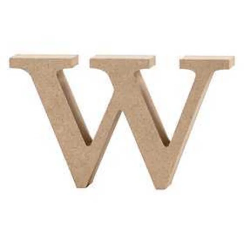 Lettera, w, H: 8 cm, spess. 2 cm, MDF, 1pz