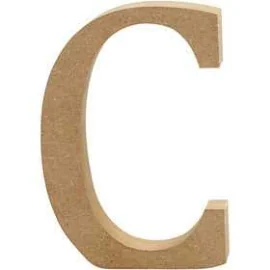 Lettera, C, H: 13 cm, spess. 2 cm, MDF, 1pz