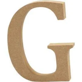 Lettera, G, H: 13 cm, spess. 2 cm, MDF, 1pz