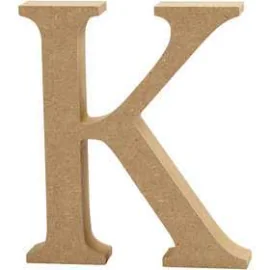 Lettera, K, H: 13 cm, spess. 2 cm, MDF, 1pz