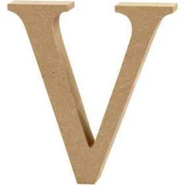 Lettera, V, H: 13 cm, spess. 2 cm, MDF, 1pz