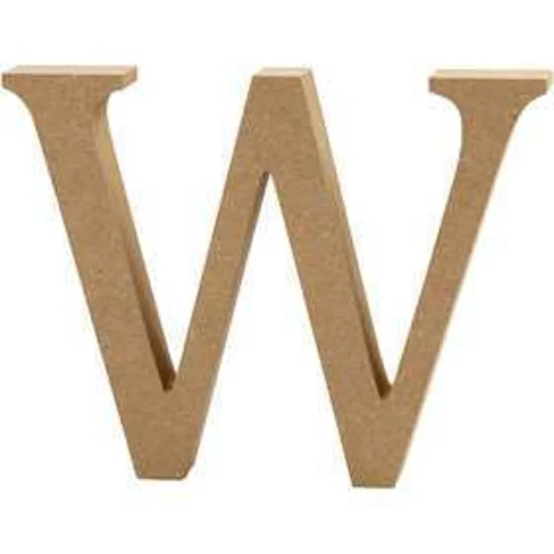 Lettera, W, H: 13 cm, spess. 2 cm, MDF, 1pz