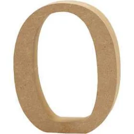 Numero, 0, H: 13 cm, spess. 2 cm, MDF, 1pz