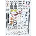Decalcomania McDonnell Douglas F/A-18A Hornet McDonnell Douglas F/A-18C Hornet (3) USN 162415/Red 01 VFA-127 Sand Aggressor sche