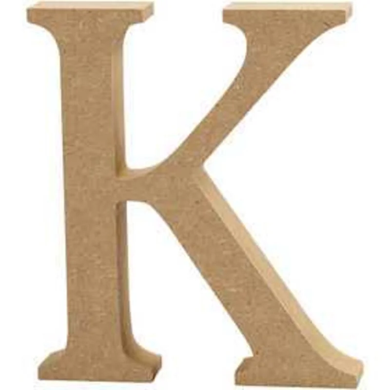 Lettera, K, H: 8 cm, spess. 1,5 cm, MDF, 1pz