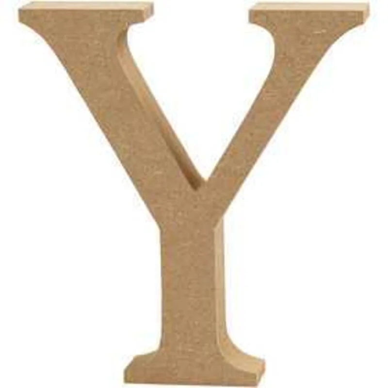 Lettera Y, Y, H: 8 cm, spess. 1,5 cm, MDF, 1pz