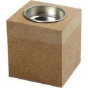 Tealight, misura 6x6 cm, H: 6 cm, MDF, 1pz