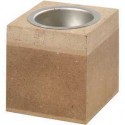 Tealight, misura 6x6 cm, H: 6 cm, MDF, 1pz