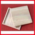 Scatola, misura 10x10 cm, H: 3 cm, Paulownia, 1pz, dim. int. 8,5x8,5x2,2 cm