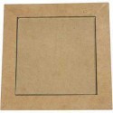 Sottopentola con lastra di vetro, dim. est. 15x15x0,5 cm, dim. int. 11x11x0,55 cm, 6pz