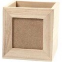 Portapenne, misura 10x10x10 cm, misura buco 6,2x6,2 cm, Paulownia, 1pz