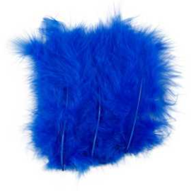 Piume, misura 5-12 cm, blu, 15pz