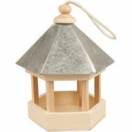 Gazebo con tetto in zinco, misura 22x18x16,5 cm, pino, 1pz