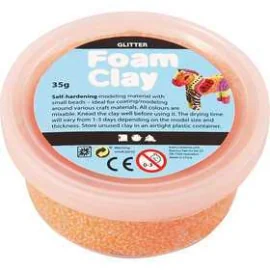 Foam Clay®, arancio, glitter, 35g