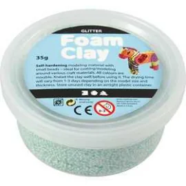 Foam Clay®, verde chiaro, glitter, 35g