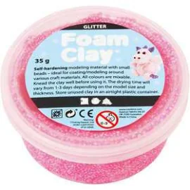 Foam Clay® , rosa, glitter, 35g