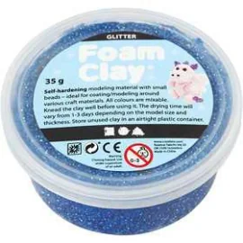 Foam Clay® , blu, glitter, 35g