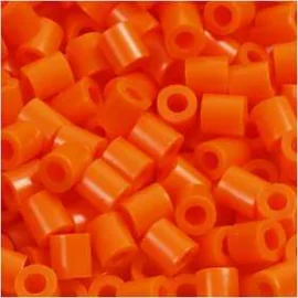 Perline a tubetto, misura 5x5 mm, misura buco 2,5 mm, arancio chiaro (13), medium, 1100pz