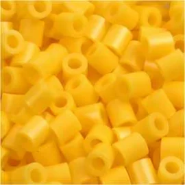 Perline a tubetto, misura 5x5 mm, misura buco 2,5 mm, giallo (14), medium, 6000pz