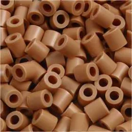 Perline a tubetto, misura 5x5 mm, misura buco 2,5 mm, marrone chiaro (20), medium, 6000pz