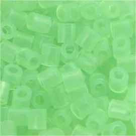 Perline a tubetto, misura 5x5 mm, misura buco 2,5 mm, verde neon (25), medium, 6000pz