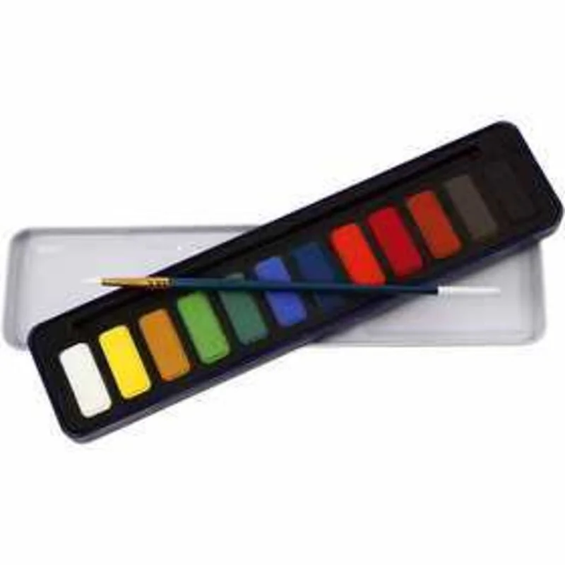 Colortime Set acquerelli, misura 12x30 mm, colori asst., 12c