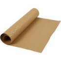 Carta finta pelle, l: 50 cm, 350 g/m2, marrone chiaro, stampa dorata, 1m